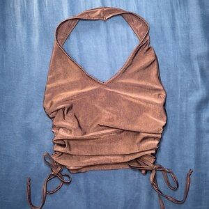 Womens backless crop top